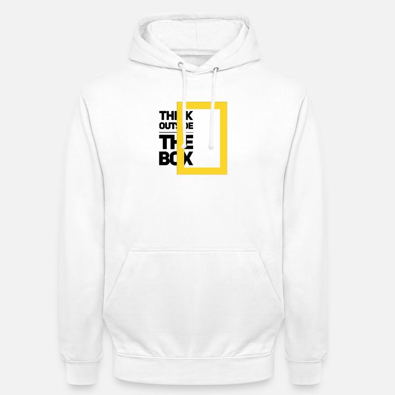 Minimalist Geometric Frame - Unisex Hoodie - white