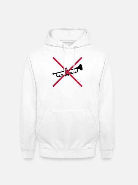 Trumpet Forbidden Shield - Unisex Hoodie - white