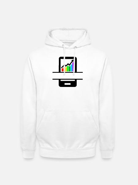Better results colored graph in smartphone - Unisex Hoodie - white