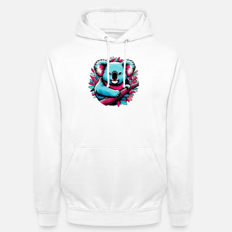 Koala - Sweat-shirt à capuche unisexe - blanc