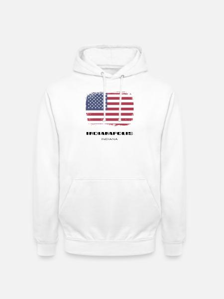 Indianapolis, Indiana, USA - Unisex Hoodie - white