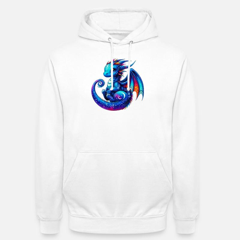 Dragon - Sweat-shirt à capuche unisexe - blanc
