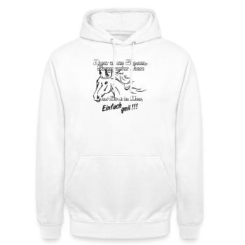 Pferd , Pferde , Reiten , Pferde Freund - Unisex Hoodie - Weiß - Vorne - AI Model Male 185 dark (185cm) & AI Model Female 172 dark (172cm)