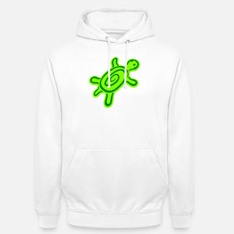 turtle spiral turtle shell pattern cute - Unisex Hoodie - white