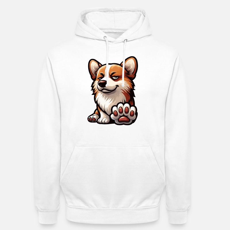 Corgi Corgier Walisisk Corgi Corgi-eiere Corgier - Unisex-hettegenser - hvit