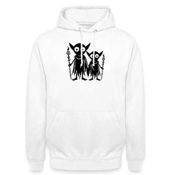 Gobelin Orc Fantasy - Sweat-shirt à capuche unisexe - blanc - Devant - AI Model Male 185 dark (185cm) & AI Model Female 172 dark (172cm)