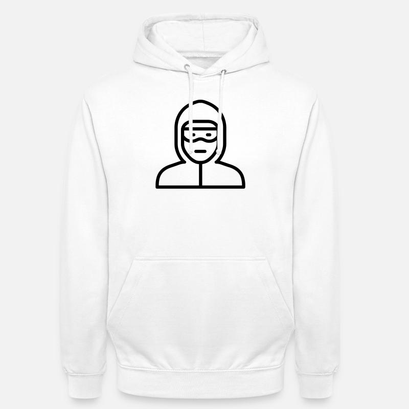 hacker - Sweat-shirt à capuche unisexe - blanc
