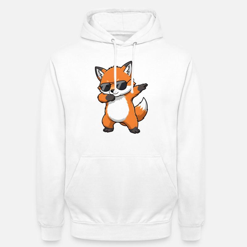 Dab Fox - Sweat-shirt à capuche unisexe - blanc