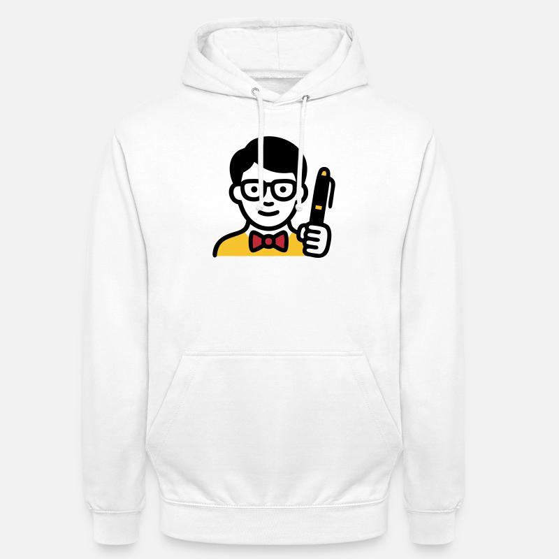 Professeur Professeur Bande dessinée Glasses - Sweat-shirt à capuche unisexe - blanc