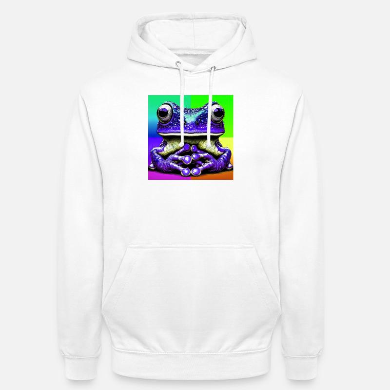 grenouille - Sweat-shirt à capuche unisexe - blanc