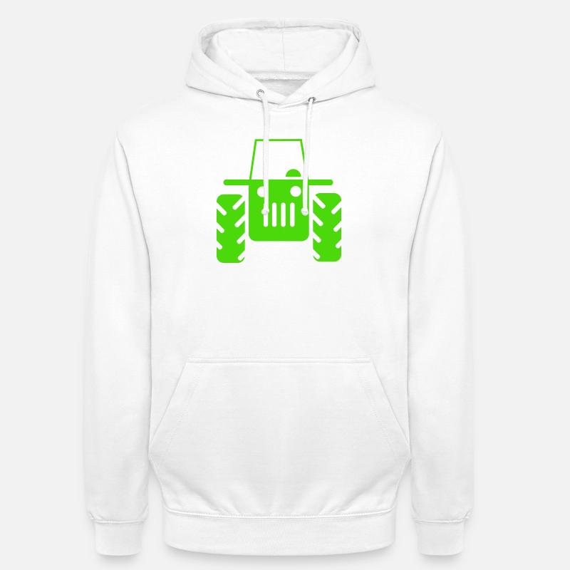 Retro Traktor  - Unisex Hoodie - Weiß
