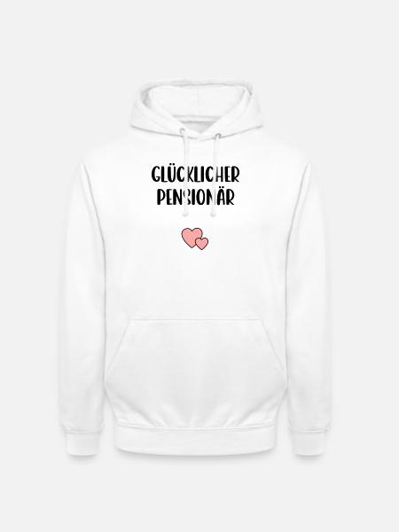 Glücklicher Pensionär Herz - Unisex Hoodie - Weiß