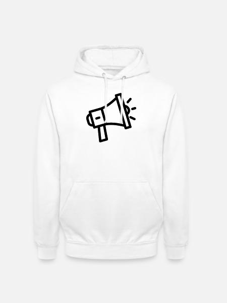 mégaphone - Sweat-shirt à capuche unisexe - blanc