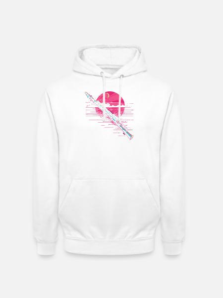 Flöte Grafik Vaporwave - Unisex Hoodie - Weiß