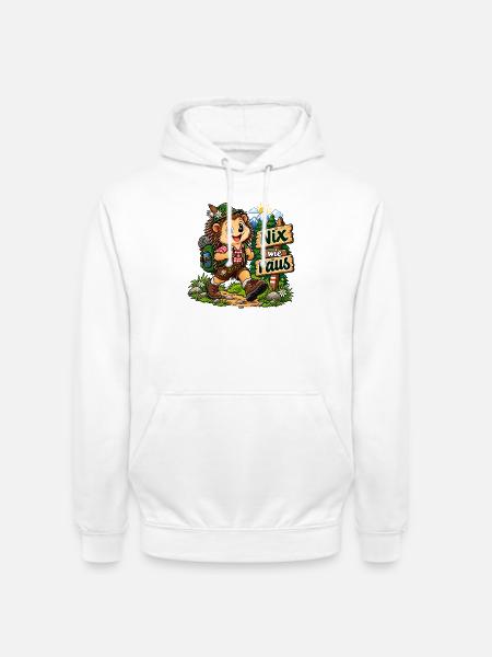Igel wandert - Unisex Hoodie - Weiß