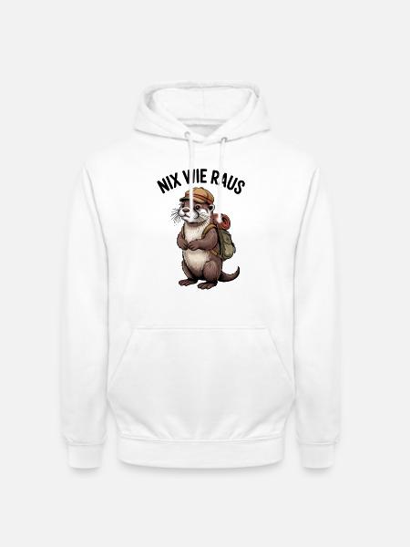 Abenteuer Otter - Unisex Hoodie - Weiß