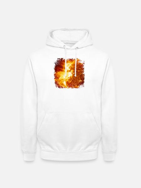 Sonnen-Protuberanzen-Kunst - Unisex Hoodie - Weiß