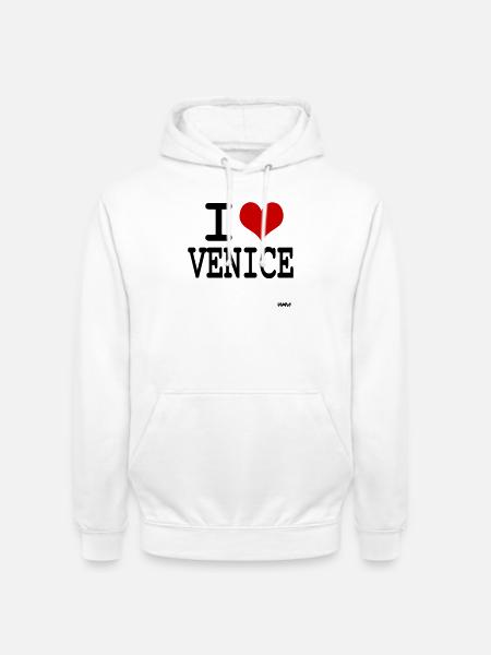 i love venice by wam - Unisex Hoodie - white