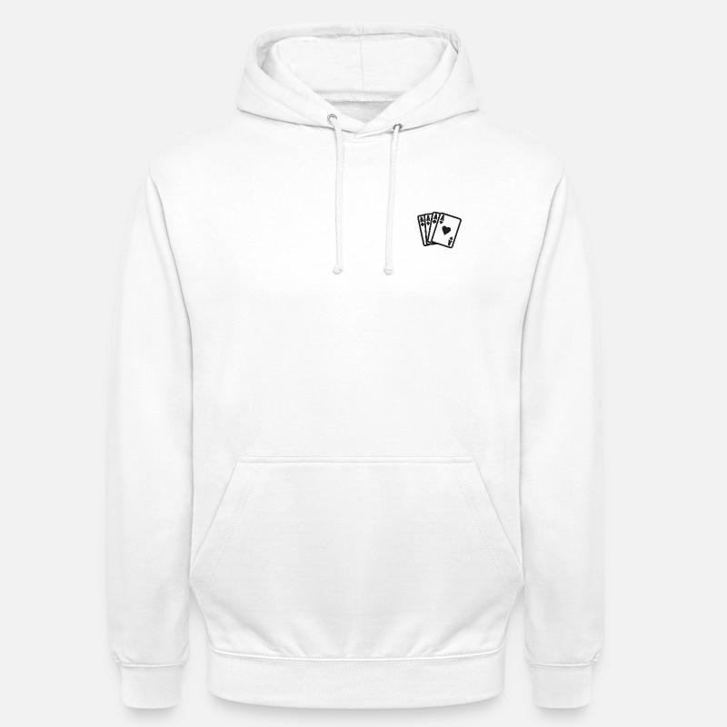 Carte da gioco - Felpa con cappuccio unisex - bianco