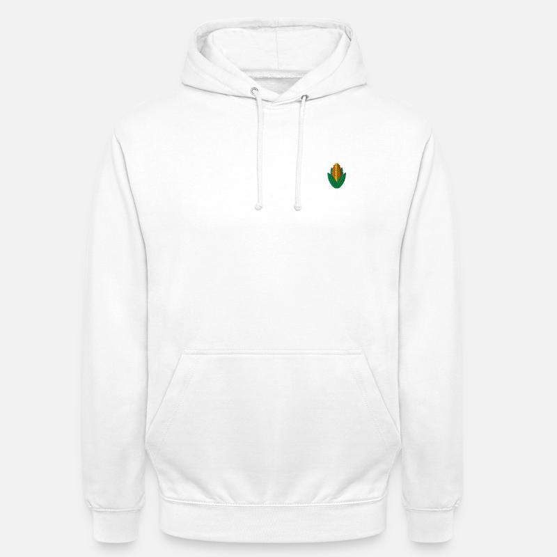 Corn embroidered - Unisex Hoodie - white