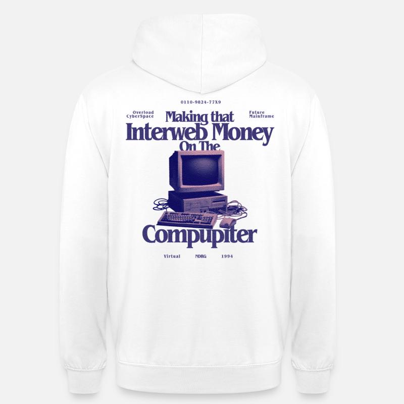 InterwebMoney Conception Informatique - Sweat-shirt à capuche unisexe - blanc