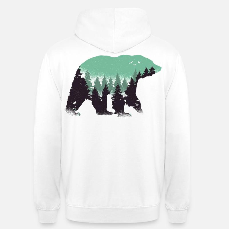 Bär Wald Natur - Unisex Hoodie - Weiß