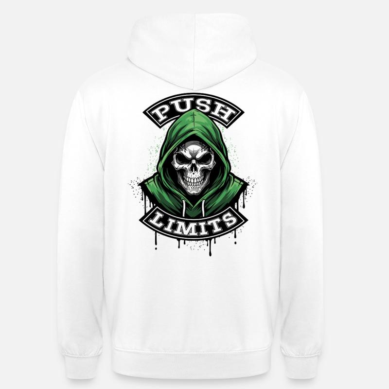 PUSH LIMITS - Sweat-shirt à capuche unisexe - blanc