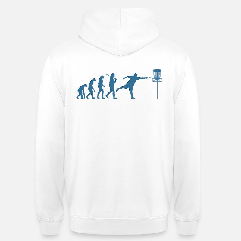 Disc Golf Evolution - Unisex Hoodie - white