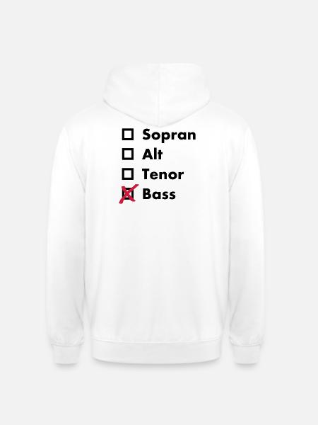 Bass - Unisex Hoodie - Weiß