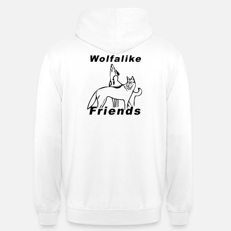 Wolfalike Logo - Unisex Hoodie - white