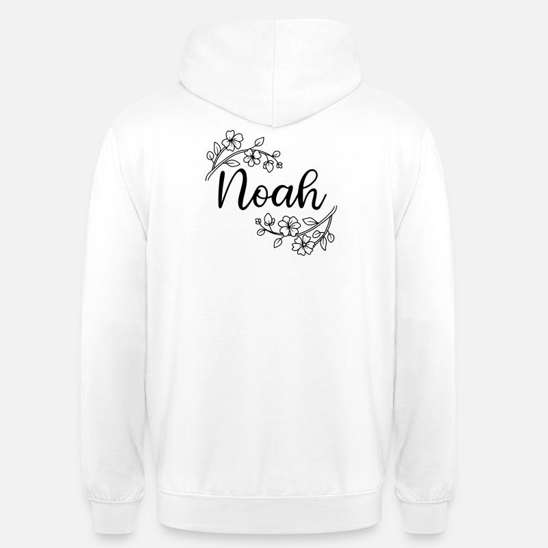Noé | Nom du nom | Vectographie ! - Sweat-shirt à capuche unisexe - blanc