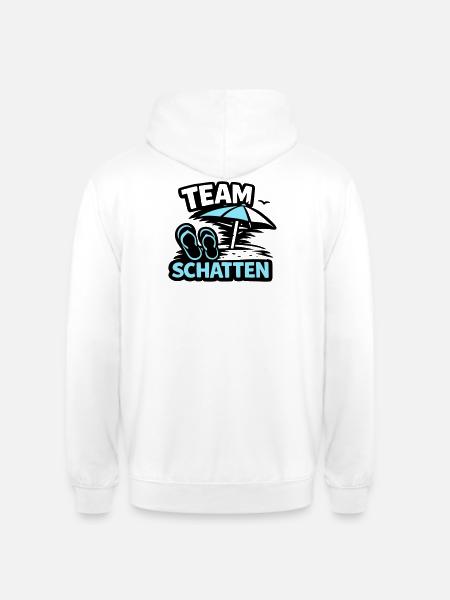 Strand Schatten FlipFlop Logo - Unisex Hoodie - Weiß