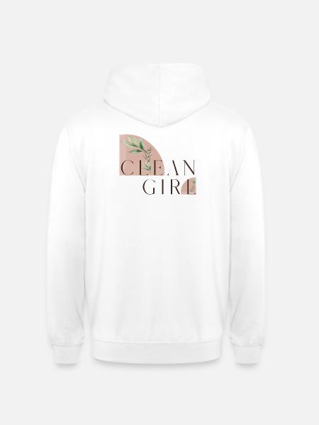 clean girl - Unisex Hoodie - Weiß