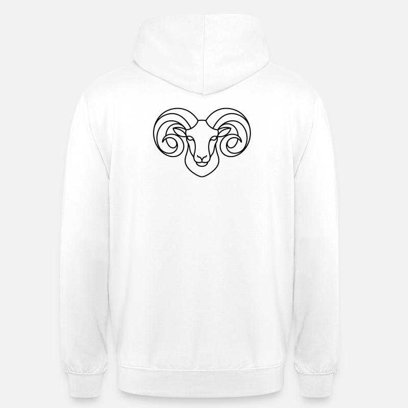 Strong ram's head - Unisex Hoodie - white