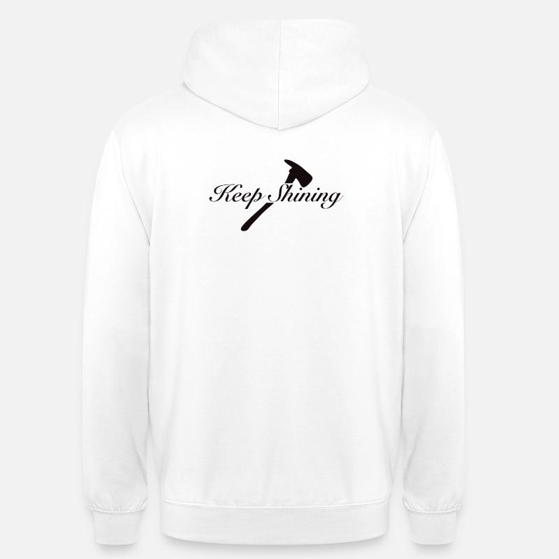 Continue de briller - Sweat-shirt à capuche unisexe - blanc