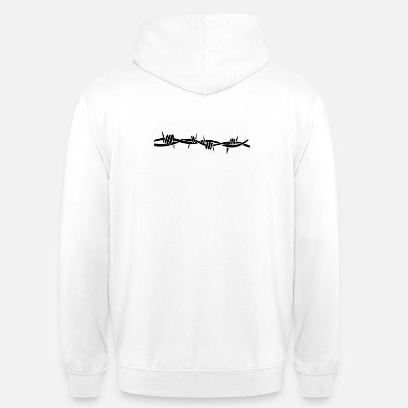 stacheldraht - Sweat-shirt à capuche unisexe - blanc