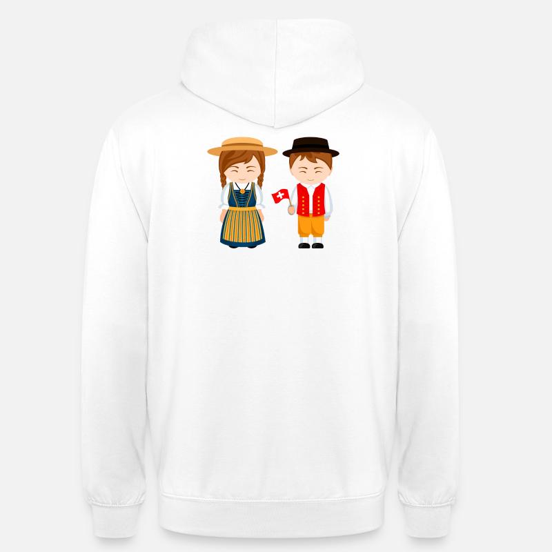 Schweiz, ich bin Schweizer, kleiner Schweizer - Unisex Hoodie - Weiß