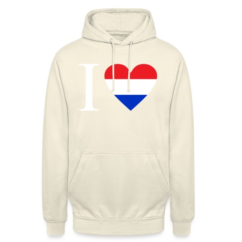 Ik hou van Nederland | Hart met rood wit blauw - Hoodie uniseks