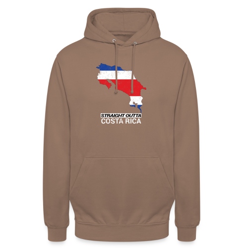 Straight Outta Costa Rica country map &flag - Unisex Hoodie
