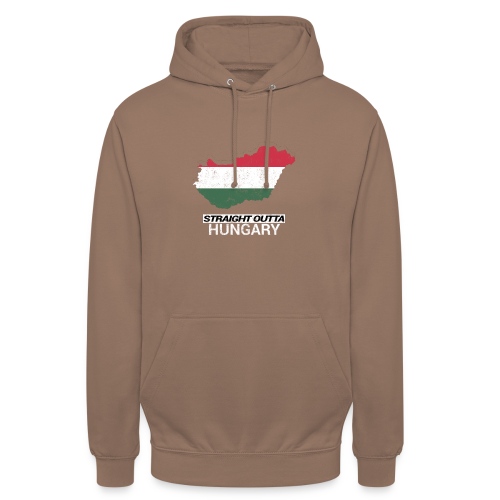 Straight Outta Hungary country map - Unisex Hoodie