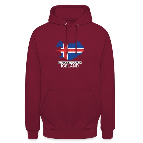 Straight Outta Iceland country map - Unisex Hoodie