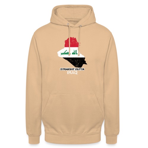 Straight Outta Iraq country map & flag - Unisex Hoodie