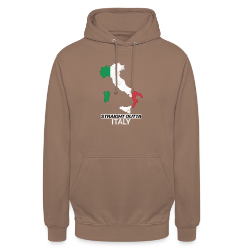 Straight Outta Italy (Italia) country map flag - Unisex Hoodie