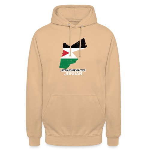 Straight Outta Jordan country map - Unisex Hoodie