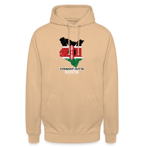 Straight Outta Kenya country map & flag - Unisex Hoodie