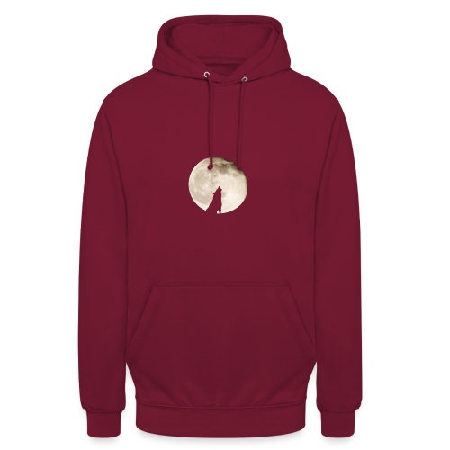 The wolf with the moon - Sweat-shirt à capuche unisexe