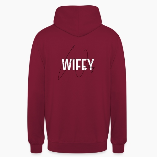 Wifey - writing on red background - Unisex Hoodie