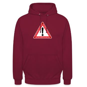 Korn , Party , Weizenkorn ,Korn Party vorn (25) - Unisex Hoodie - Bordeaux - Vorne - Alina (178cm) & Michal (187cm)