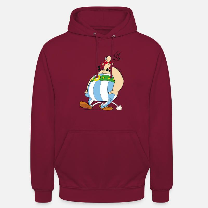 Asterix & Obelix - Obelix is singing - Luvtröja unisex - bordeaux