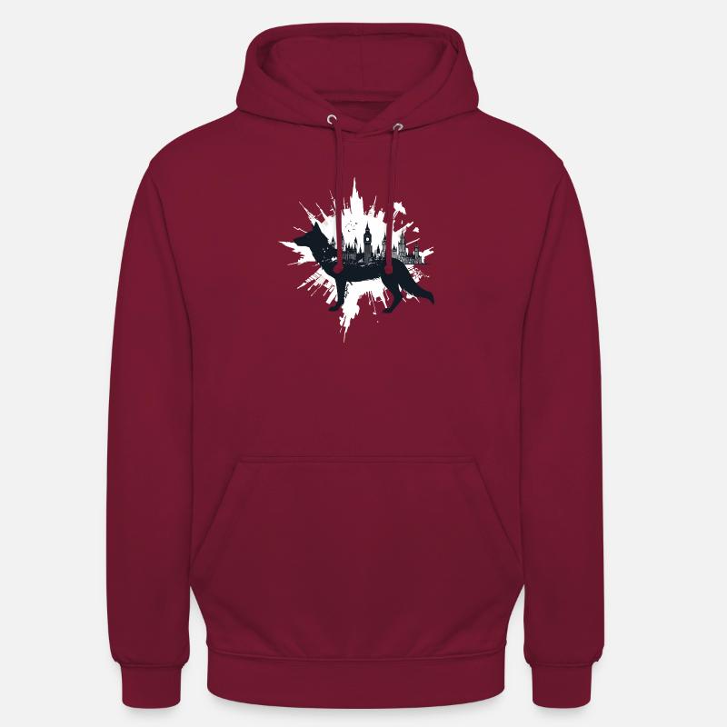 Urban Wild - Sweat-shirt à capuche unisexe - bordeaux